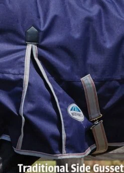 Weatherbeeta ComFiTec Essential Combo Lite Plus Turnout Rug - Navy/Silver/Red -Equestrian Sale Store 1traditionalsidegusset