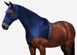 Weatherbeeta Stretch Hood With Zip - Navy -Equestrian Sale Store 589538