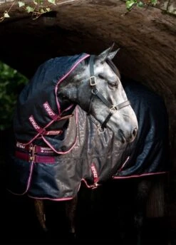 Amigo Hero 600D Ripstop Plus Lite - Navy HW Print/Burgundy -Equestrian Sale Store amigo hero ripstop plus hwprint 3rdy