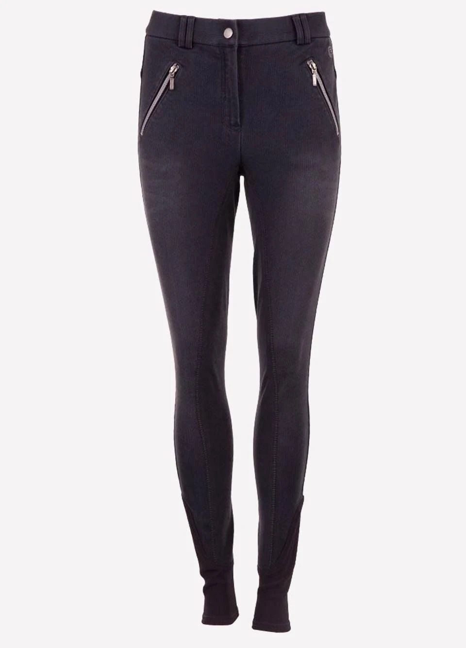 Anky Womens Silver Zipped Breeches - Gypsy Grey 3 Anky Womens Silver Zipped Breeches - Gypsy Grey