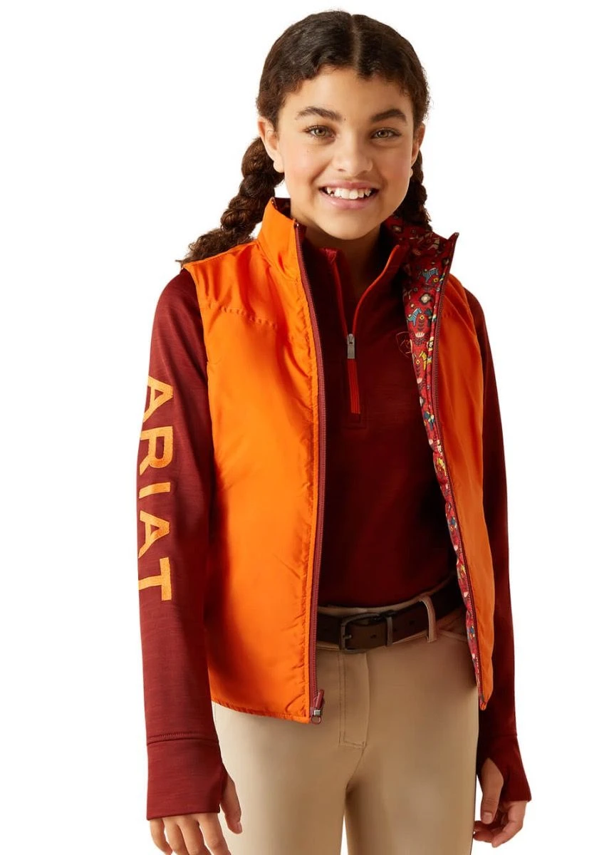 Ariat Youth Bella Reversible Vest - Dala Horse 4 Ariat Youth Bella Reversible Vest - Dala Horse - Image 2