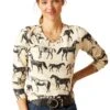 Ariat Sepia Equine T-Shirt - Summer Sand -Equestrian Sale Store ariat sepia summersand 1rdy
