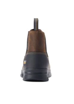 Ariat Mens Treadfast H20 Steel Toe Chelsea Boot - Dark Brown -Equestrian Sale Store ariat treadfast brown 4rdy