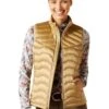 Ariat Ideal Down Gilet - Fields Of Rye -Equestrian Sale Store ariat vest fields 1rdy