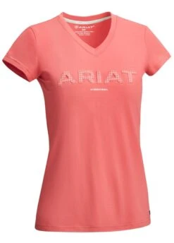 Ariat Womens 3D Logo T-Shirt - Amaranth -Equestrian Sale Store ariatlogoteeamaranthrdy