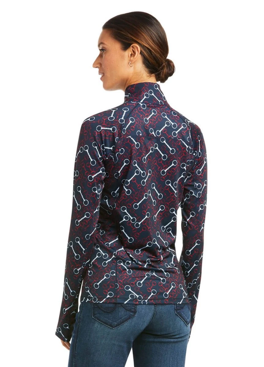 Ariat Womens Lowell 2.0 1/4 Zip Base Layer - Team Print 4 Ariat Womens Lowell 2.0 1/4 Zip Base Layer - Team Print - Image 2