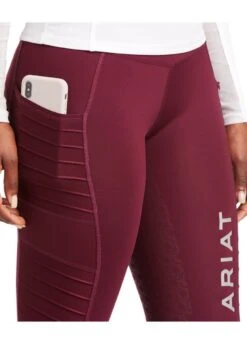Ariat EOS Moto Full Seat Tights - Windsor Wine -Equestrian Sale Store ariattightwine3rdy