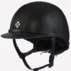 Charles Owen AYR8 PLUS Leather Look Riding Hat - Black/Black -Equestrian Sale Store ayr8plusblk
