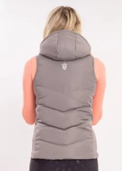 Blackfort Equestrian Puffa Hooded Gilet - Grey/Silver -Equestrian Sale Store bf puffa gilet grey 3rdy