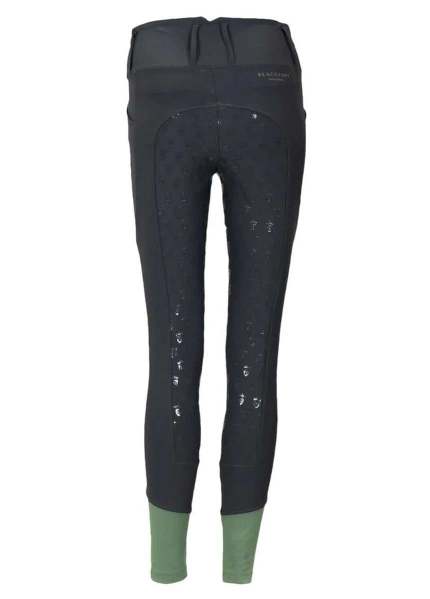 Blackfort Equestrian Riding Tights - Grey/Sage 4 Blackfort Equestrian Riding Tights - Grey/Sage - Image 2