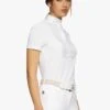 Cavalleria Toscana Micro Sequins Competition Shirt - White -Equestrian Sale Store cavalleria toscana miro sequins shirt white 1rdy
