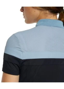 Cavalleria Toscana Perforated Polo Shirt - Navy/Sky Blue -Equestrian Sale Store cavalleria toscana perforated polo navy sky 5rdy
