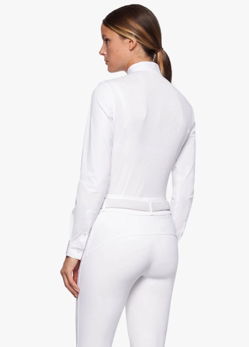 Cavalleria Toscana R-Evo Pleated Competition Shirt - White 4 Cavalleria Toscana R-Evo Pleated Competition Shirt - White - Image 2