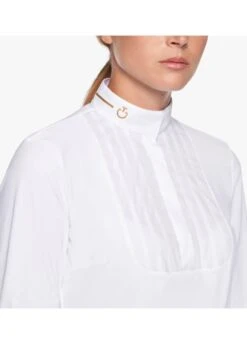 Cavalleria Toscana R-Evo Pleated Competition Shirt - White 9 Cavalleria Toscana R-Evo Pleated Competition Shirt - White -Equestrian Sale Store cavalleria toscana pleated shirt white 3rdy