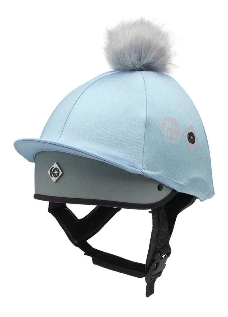 Charles Owen This Esme Pom Pom Silk - Baby Blue 3 Charles Owen This Esme Pom Pom Silk - Baby Blue