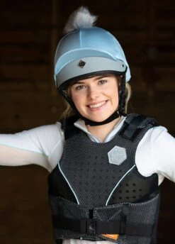 Charles Owen This Esme Pom Pom Silk - Baby Blue 5 Charles Owen This Esme Pom Pom Silk - Baby Blue -Equestrian Sale Store charles owen esme silk blue 2rdy