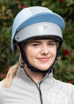 Charles Owen This Esme JS1 Pro Riding Helmet - Silver -Equestrian Sale Store charlesowenesmesilver6rdy