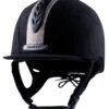 Champion X-Air Dazzle Plus Riding Hat - Black/Rose Gold -Equestrian Sale Store chmpx airdazzleblackrose1rdy
