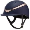 Charles Owen Halo Riding Helmet - Navy/Rose Gold -Equestrian Sale Store cowen halo navymatte 1rdy
