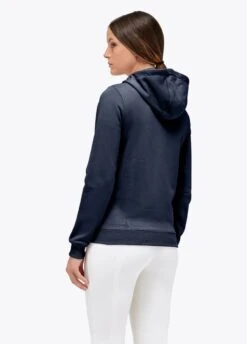 Cavalleria Toscana Emblem Hoodie - Atlantic Blue -Equestrian Sale Store ct emblem hoodie 7j00 3rdy