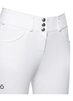 Cavalleria Toscana High Waist Full Seat Breeches - White -Equestrian Sale Store ct high breech white 4rdy