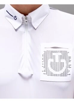 Cavalleria Toscana Mens Revo Piquet Polo - White -Equestrian Sale Store ct mens revo white 3rdy