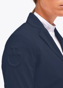 Cavalleria Toscana Perforated Competition Jacket - Blue -Equestrian Sale Store ct perf jacket blue 3rdy