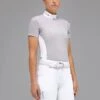 Cavalleria Toscana Revo Competition Zip Polo - Light Grey -Equestrian Sale Store ct revo comp grey 1rdy