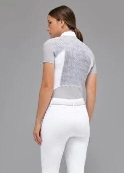 Cavalleria Toscana Revo Competition Zip Polo - Light Grey -Equestrian Sale Store ct revo comp grey 3rdy