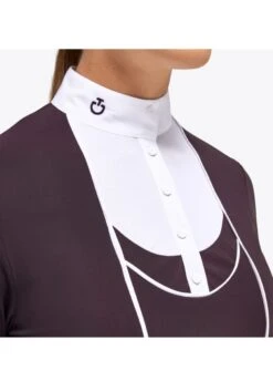 Cavalleria Toscana Tech Jersey L/S Competition Shirt - Dark Purple -Equestrian Sale Store ct tech comp polo 3a00 4rdy