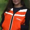Equisafety HiViz Waistcoat - Red/Orange -Equestrian Sale Store equiwaistcoatred1rdy