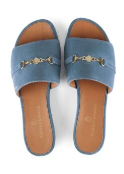 Fairfax & Favor Heacham Sandal - Cornflower -Equestrian Sale Store fairfax favor heacham sandal cornflower 3rdy
