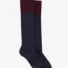 Fairfax & Favor Knee High Socks - Navy/Plum 1 Fairfax & Favor Knee High Socks - Navy/Plum -Equestrian Sale Store ff socks plum 1rdy