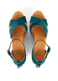 Fairfax & Favor Valencia Wedge - Ocean -Equestrian Sale Store ff valencia ocean 4rdy