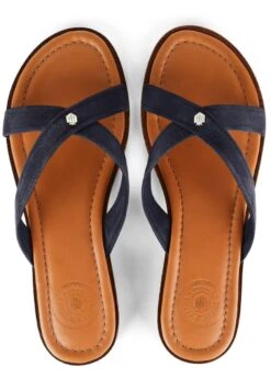 Fairfax & Favor Holkham Suede Sandal - Navy -Equestrian Sale Store ffhokhamnavy4rdy
