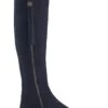 Fairfax & Favor Suede Flat Regina - Navy -Equestrian Sale Store ffreginaflatnavy4rdy