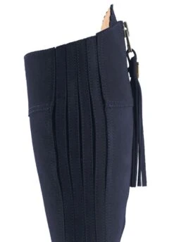 Fairfax & Favor Suede Flat Regina - Navy -Equestrian Sale Store ffreginaflatnavy6rdy
