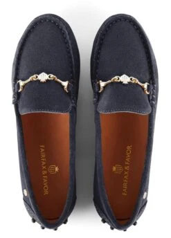 Fairfax & Favor Ladies Trinity Loafer - Navy -Equestrian Sale Store fftrinitynavy4rdy