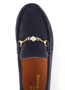 Fairfax & Favor Ladies Trinity Loafer - Navy -Equestrian Sale Store fftrinitynavy5rdy
