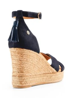 Fairfax & Favor Valencia Wedge - Navy -Equestrian Sale Store ffvalencianavy3rdy