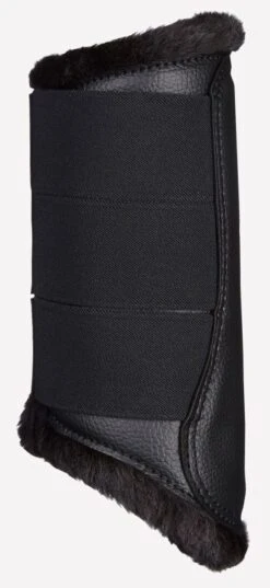 LeMieux Fleece Lined Brushing Boots - Black -Equestrian Sale Store fl bootblk 2lr