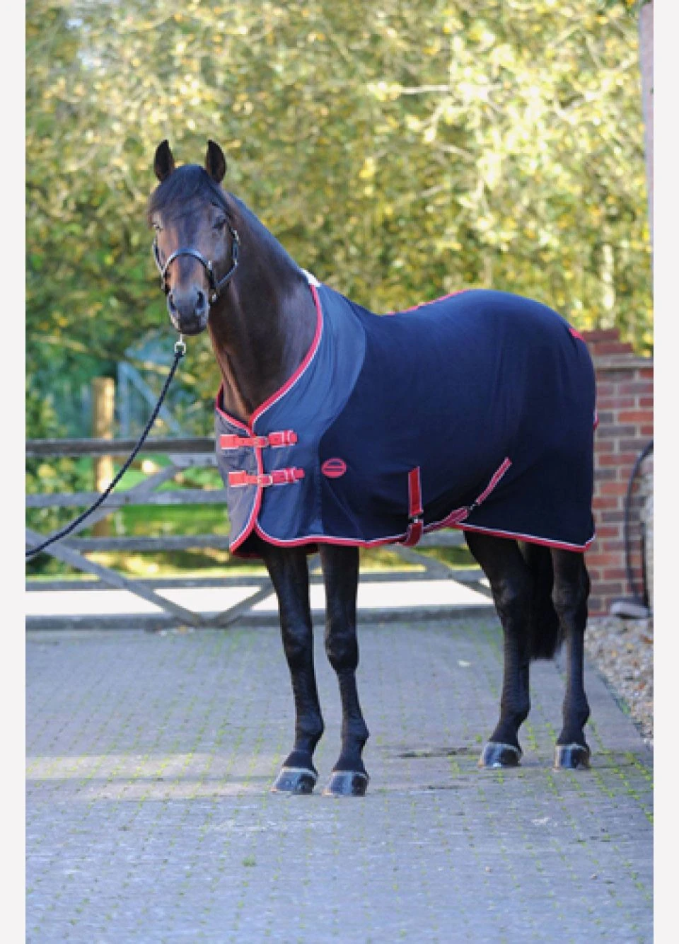 Weatherbeeta Fleece Cooler Standard Neck - Navy/Red/White 3 Weatherbeeta Fleece Cooler Standard Neck - Navy/Red/White