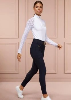 Holland Cooper Bolesworth Thermal Breeches - Ink Navy -Equestrian Sale Store hc bolesworth ink navy 3rdy