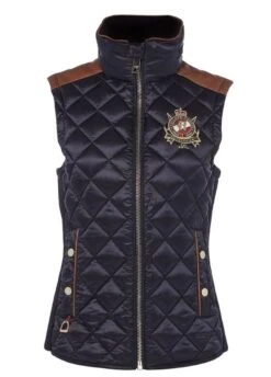 Holland Cooper Diamond Quilt Classic Gilet - Ink Navy -Equestrian Sale Store hc equi gilet navy 3rdy