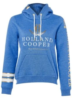 Holland Cooper Heritage Hoodie - Deep Cobalt Marl -Equestrian Sale Store hc heritage cobalt 3rdy
