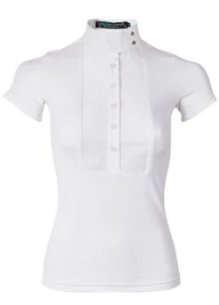 Holland Cooper Short Sleeve Show Shirt - White -Equestrian Sale Store hccompshirtwhite5rdy