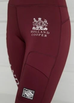Holland Cooper Thermal Full Grip Legging - Burgundy -Equestrian Sale Store hcthermalleggingmulberry3rdy