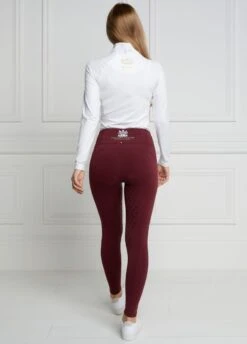 Holland Cooper Thermal Full Grip Legging - Burgundy -Equestrian Sale Store hcthermalleggingmulberry4rdy