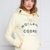Holland Cooper GBE Flock Logo Hoodie- Lemon