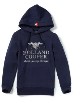 Holland Cooper Hickstead Logo Hoodie - Ink Navy -Equestrian Sale Store holland cooper hickstead hood ink navy 3rdy
